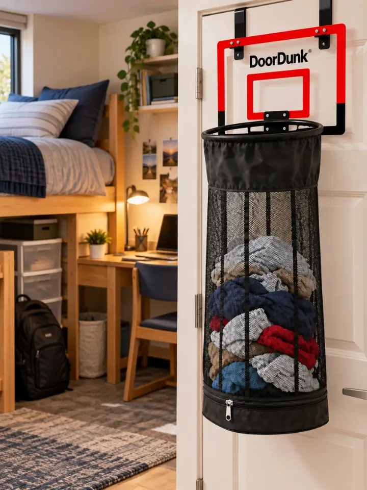 DoorDunk on a dorm room door